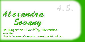 alexandra sovany business card